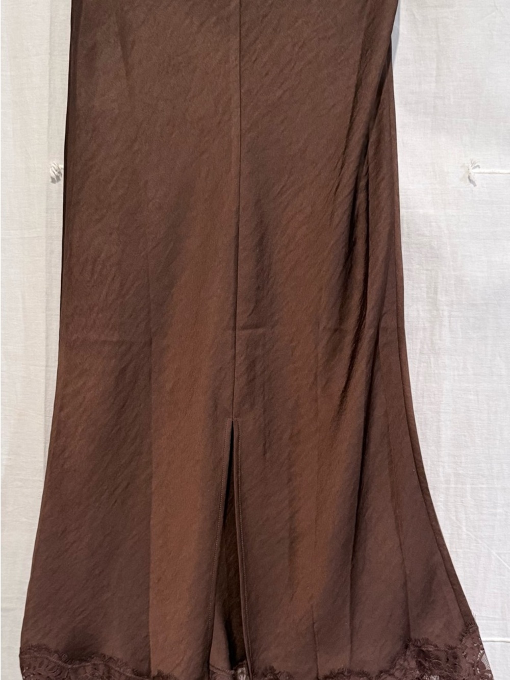 Skies Are Blue Brown Lace-Hem Slip Skirt Size Small NWT - Picture 8 of 12